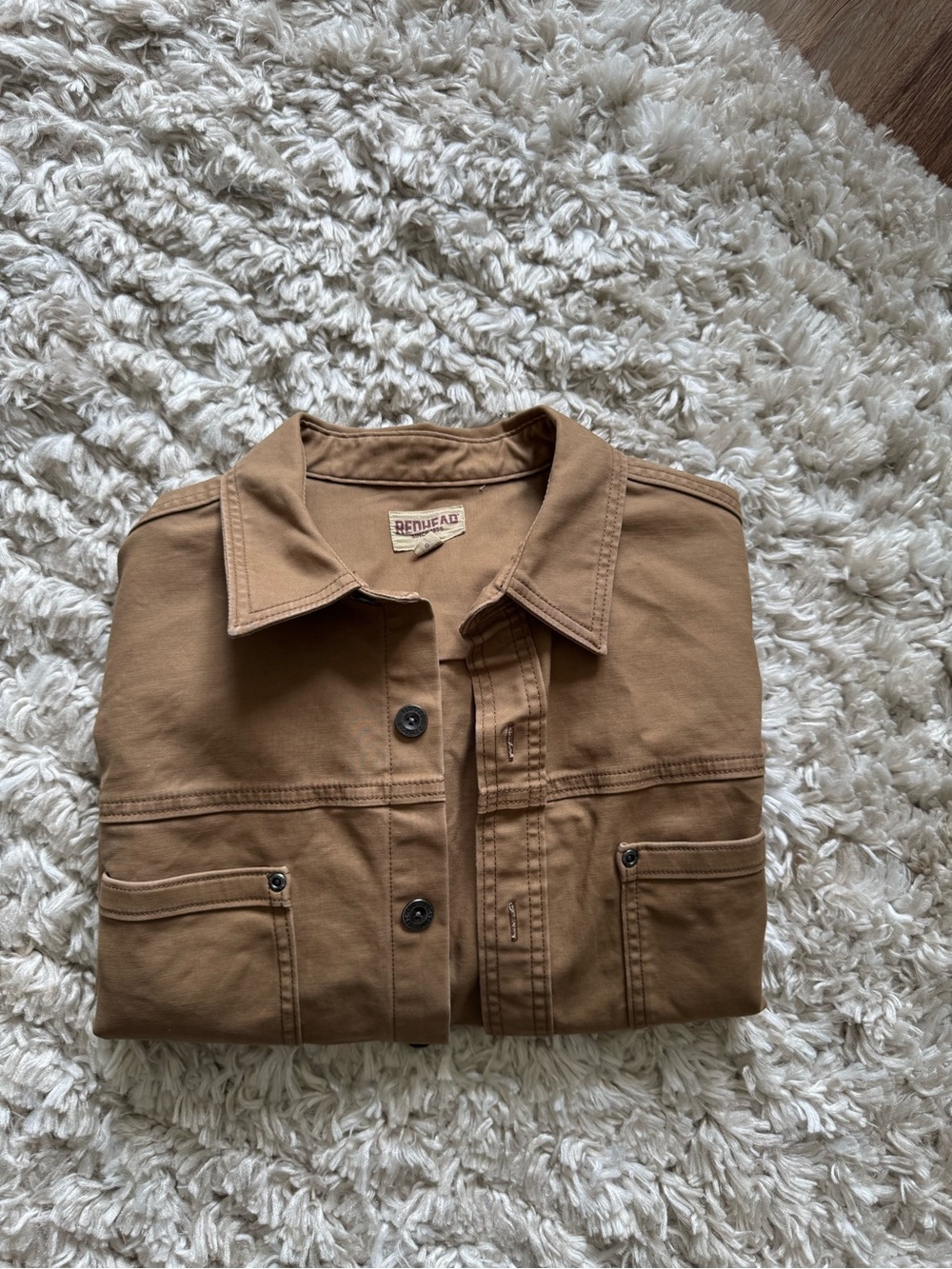 RedHead Brown Canvas Work Button Up Shirt
